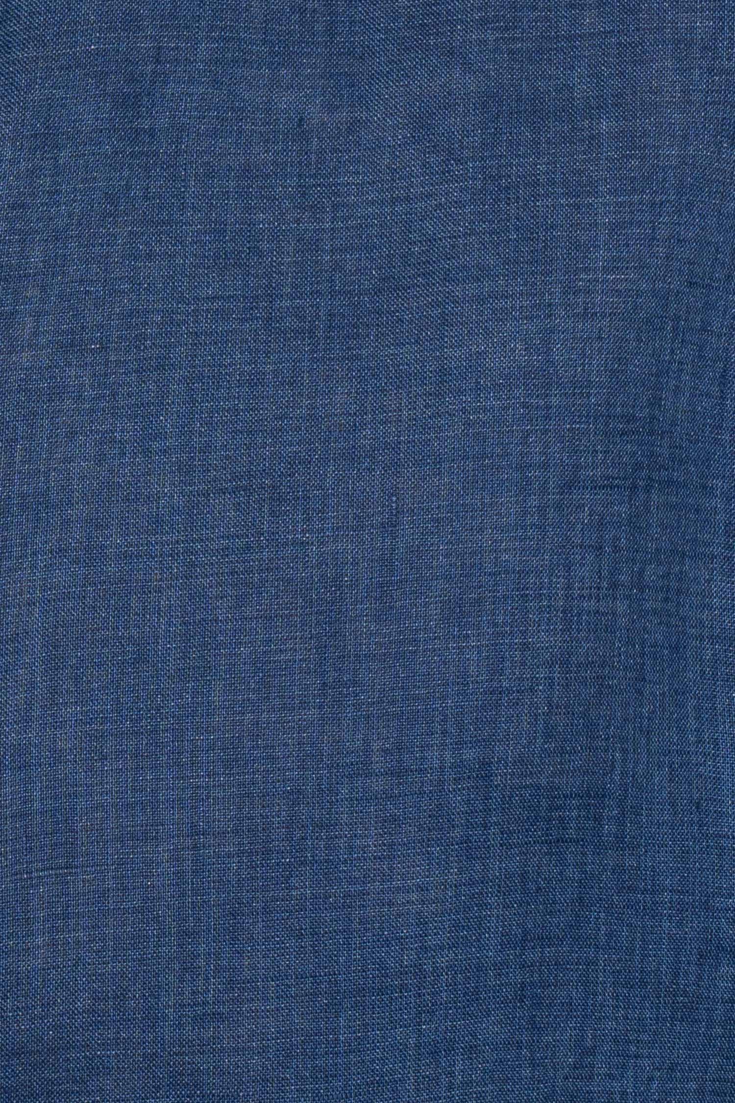 CANALI | Linen Shirt With Placket | Dark Blue