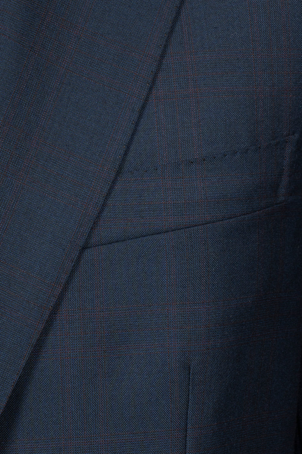 BRIONI | Maroon Check Suit | Dark Blue