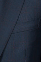 BRIONI | Maroon Check Suit | Dark Blue