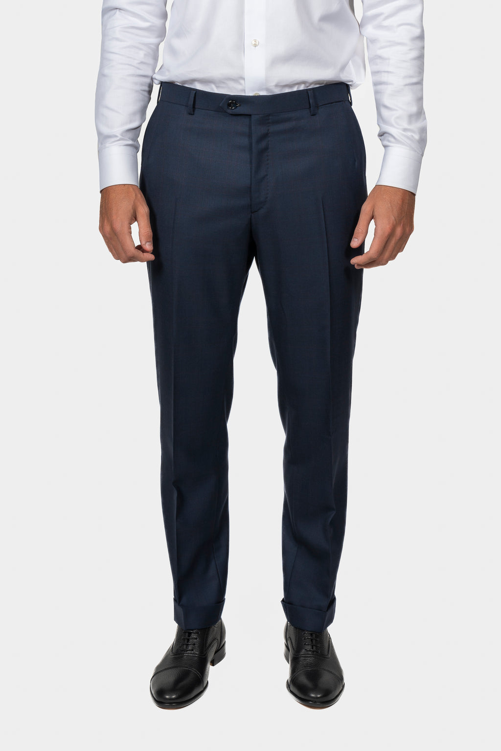 BRIONI | Maroon Check Suit | Dark Blue