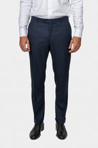 BRIONI | Maroon Check Suit | Dark Blue