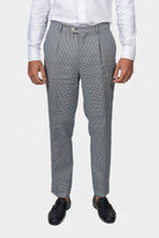 BRUNELLO CUCINELLI | Linen Trouser Suit | Navy & White