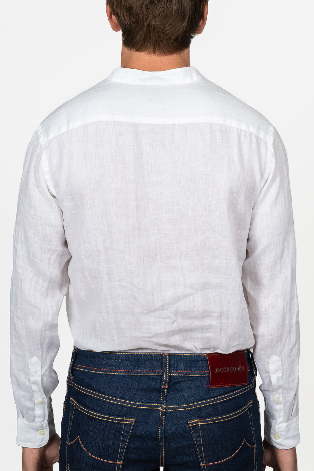 ALTEA | Mandarin Collar Shirt | White