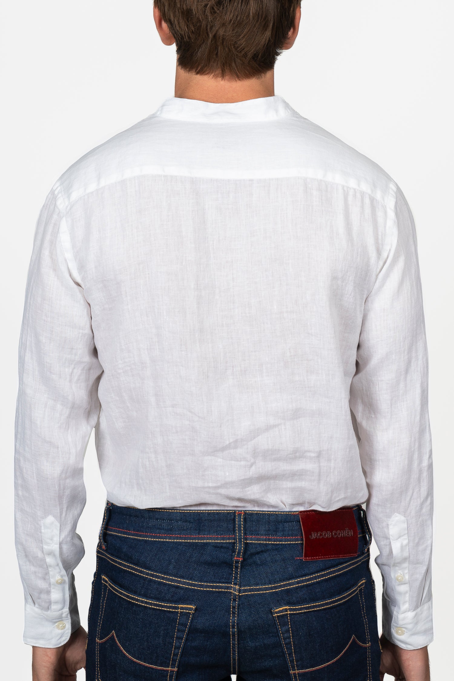 ALTEA | Mandarin Collar Shirt | White