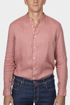 ALTEA | Mandarin Collar Shirt | Dusty Pink
