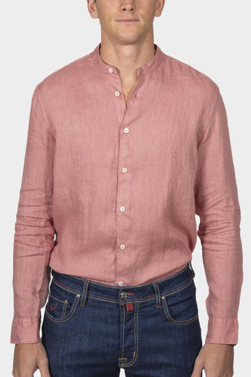 ALTEA Dusty Pink Mandarin Collar Shirt