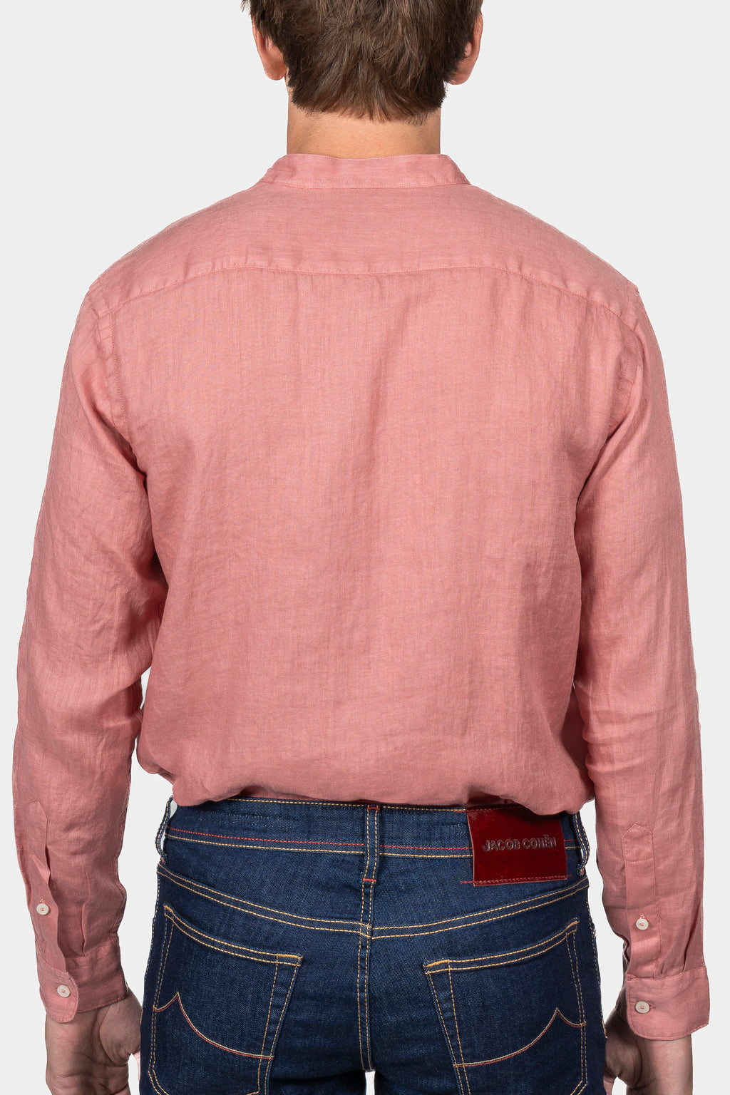 ALTEA | Mandarin Collar Shirt | Dusty Pink