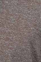 ALTEA | Buttoned Marle Knit Polo | Brown