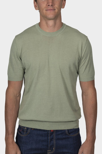 ALTEA Green Knitted T-Shirt