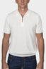 CANALI | Zip-Neck Knitted Polo | White