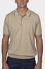 CANALI | Buttoned Knit Polo | Sand