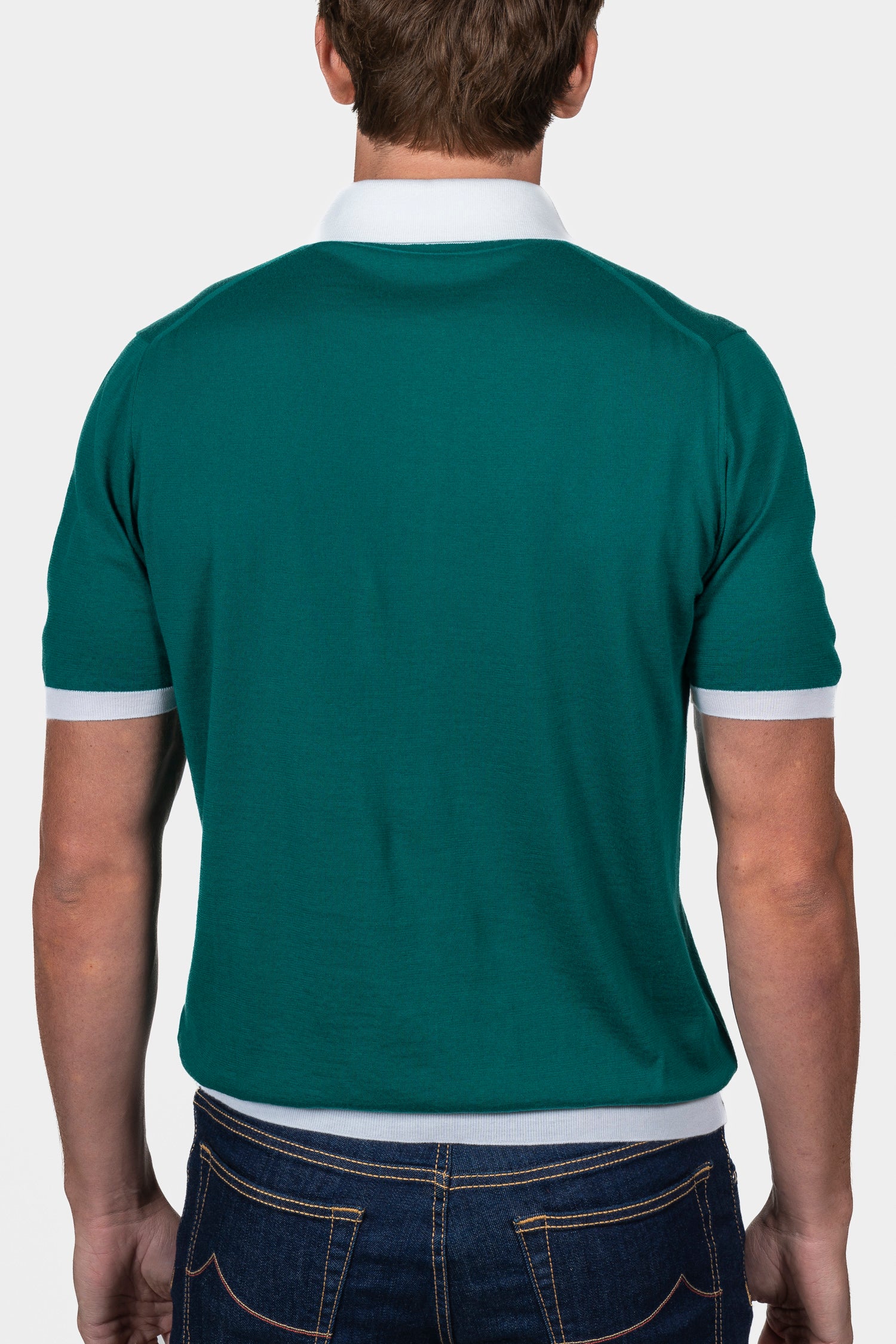 KITON | Knitted Polo | Dark Green