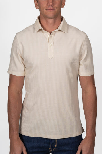 BRUNELLO CUCINELLI Cream Cotton & Silk Polo