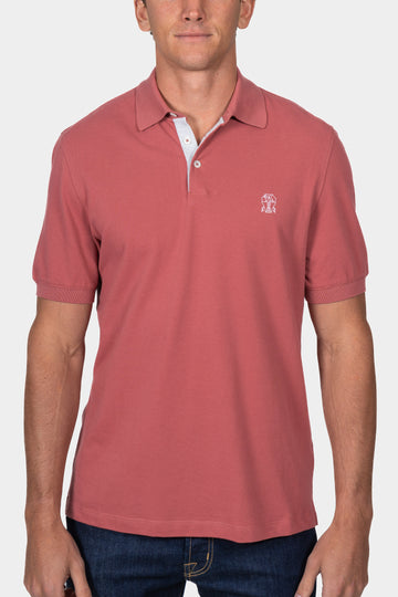 BRUNELLO CUCINELLI Dark Pink Regular Fit Polo