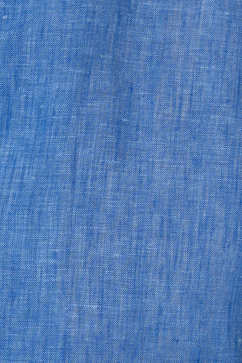 CANALI | Plain Linen Shirt | Mid-Blue