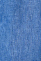 CANALI | Plain Linen Shirt | Mid-Blue