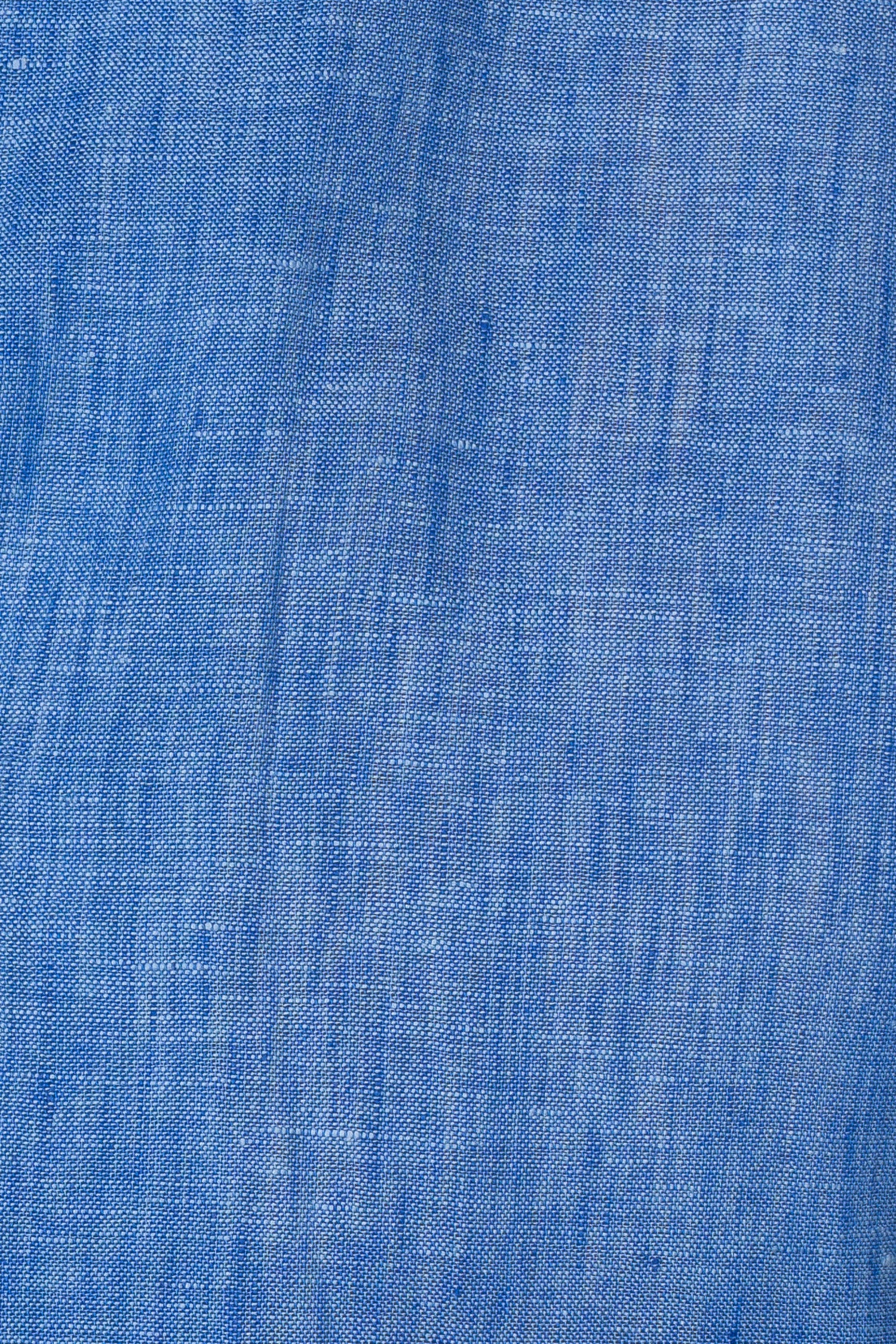CANALI | Plain Linen Shirt | Mid-Blue
