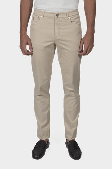 BRUNELLO CUCINELLI Beige Cotton Jeans