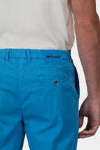 KITON | Cotton & Silk Trousers | Blue