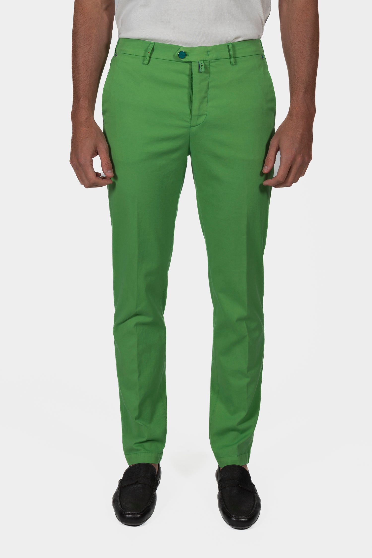 KITON | Cotton & Silk Trousers | Green