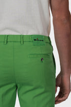 KITON | Cotton & Silk Trousers | Green