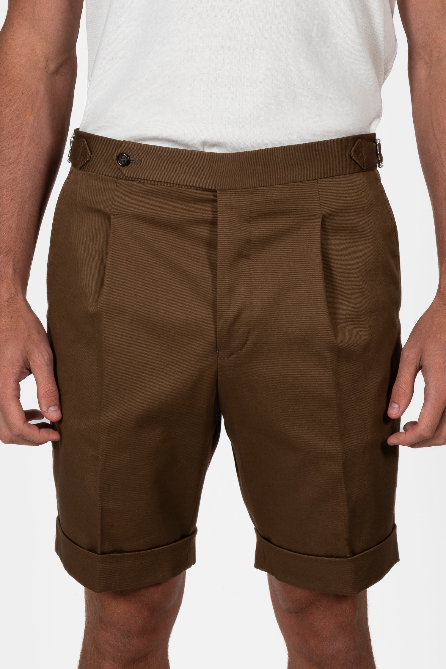 PINI PARMA | Shorts With Side Tabs | Brown
