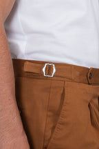 PINI PARMA | Shorts With Side Tabs | Cognac
