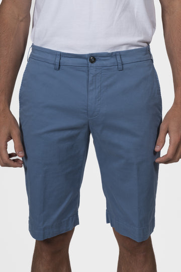CANALI Sky Blue Stretch Cotton Shorts