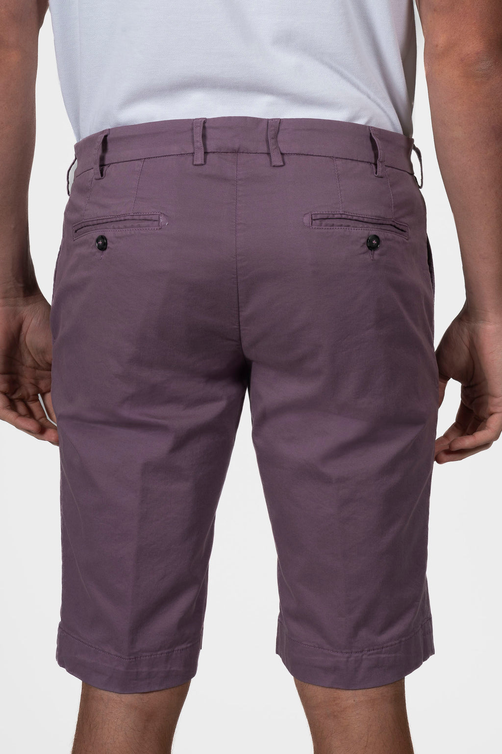 CANALI | Stretch Cotton Shorts | Mauve