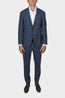 CANALI | Unlined Check Travel Suit | Dark Blue