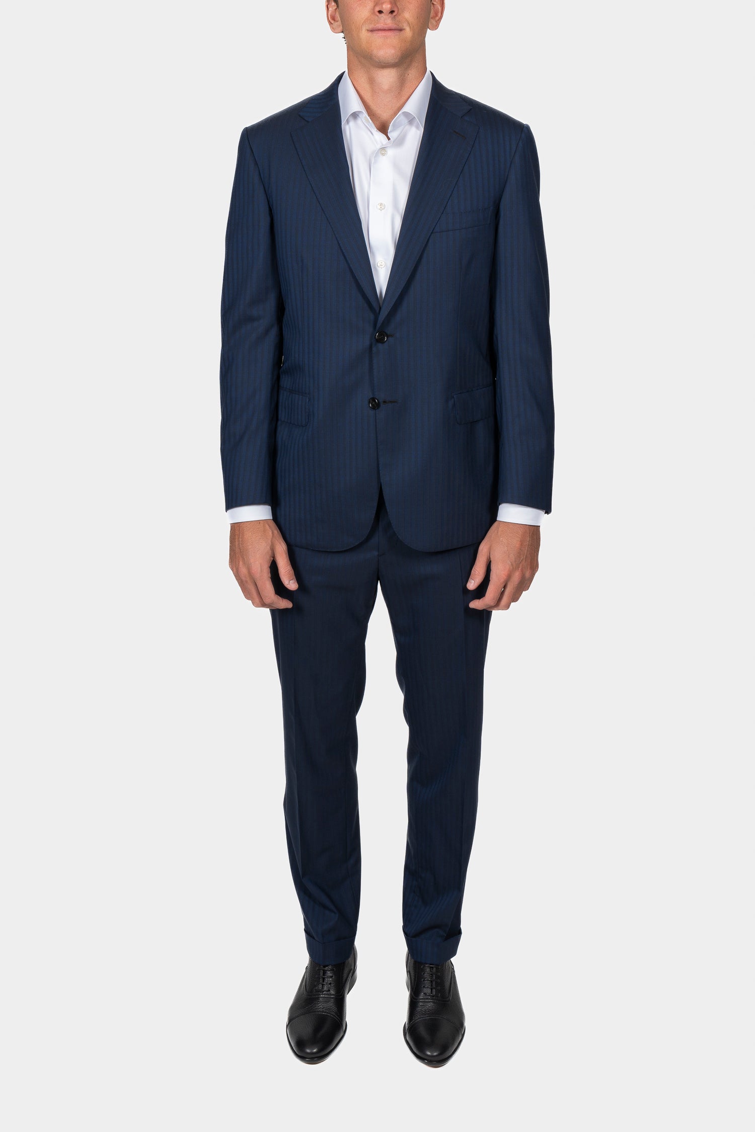 BRIONI | Stripe Suit | French Navy