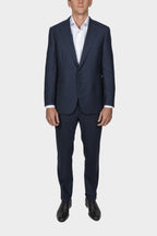 BRIONI | Maroon Check Suit | Dark Blue