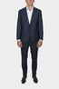 BRIONI | Maroon Check Suit | Dark Blue