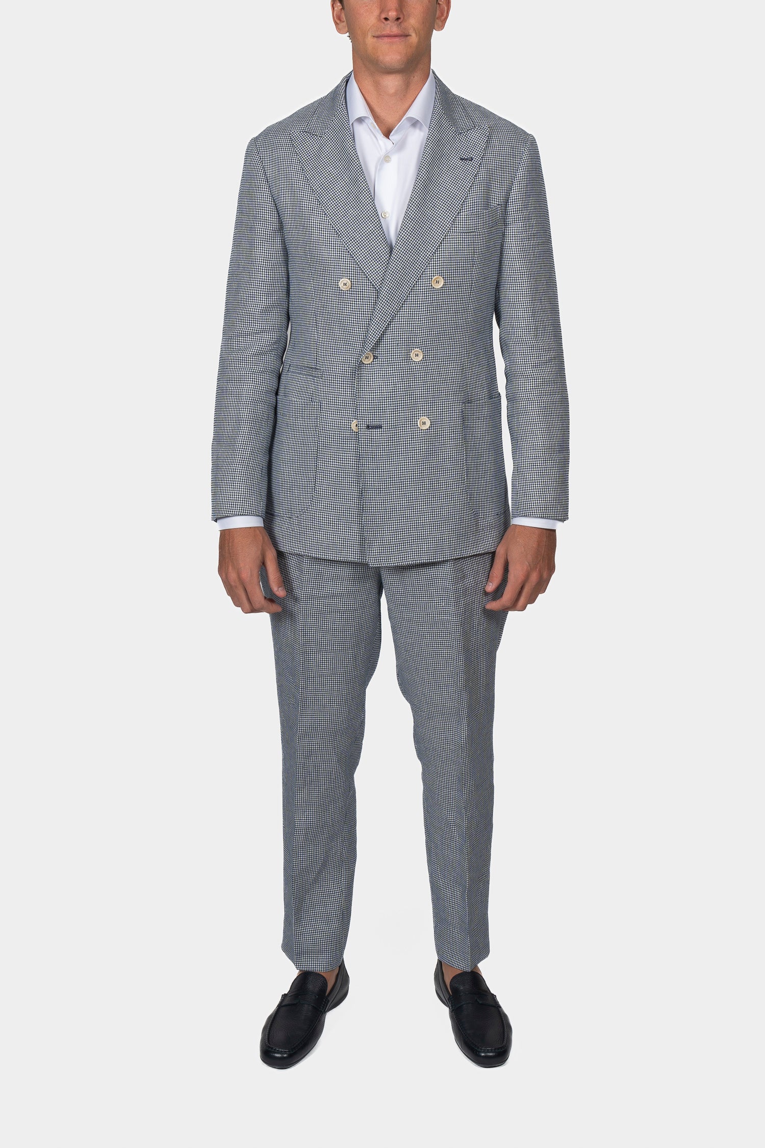 BRUNELLO CUCINELLI | Linen Trouser Suit | Navy & White