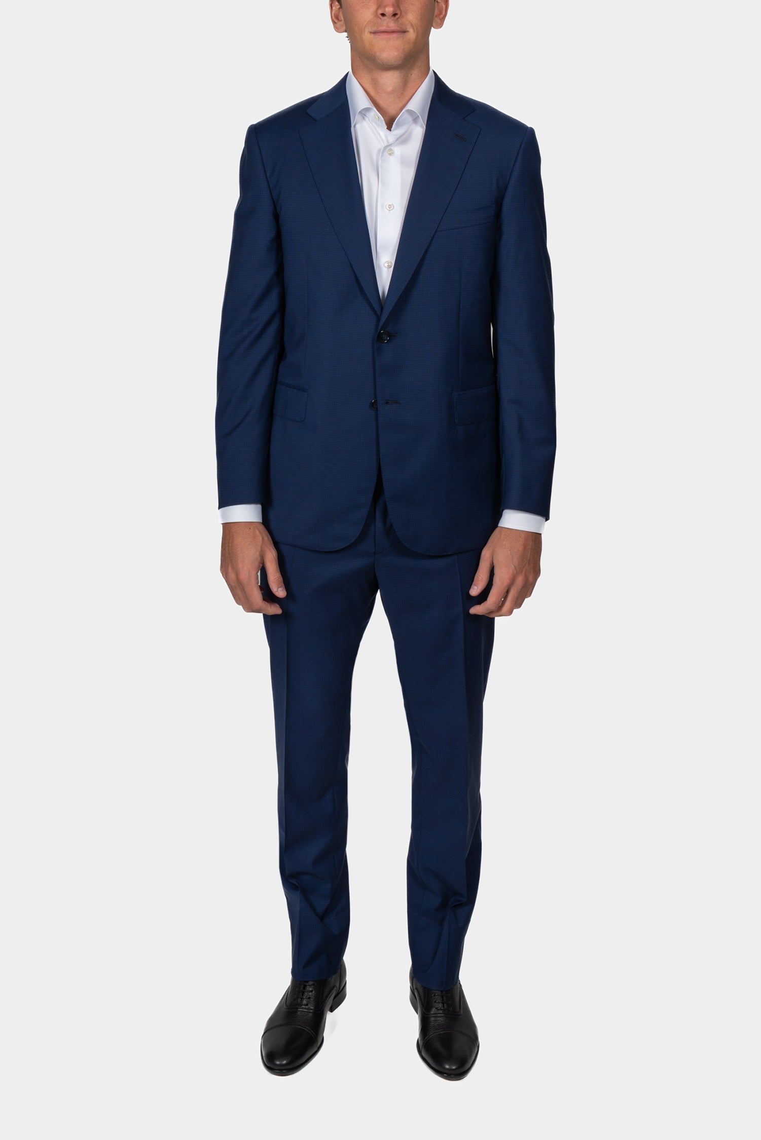 BRIONI | Ventiquattro Check Suit | Dark Blue