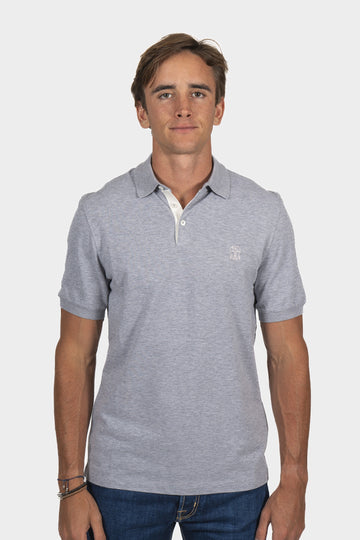 BRUNELLO CUCINELLI Grey Regular Fit Polo