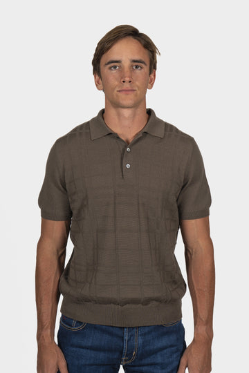 CANALI Brown Wool Polo
