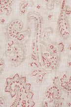 BRUNELLO CUCINELLI | Linen Paisley Shirt | Red & Cream