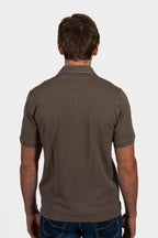 FEDELI | Cotton Pique Polo | Chocolate