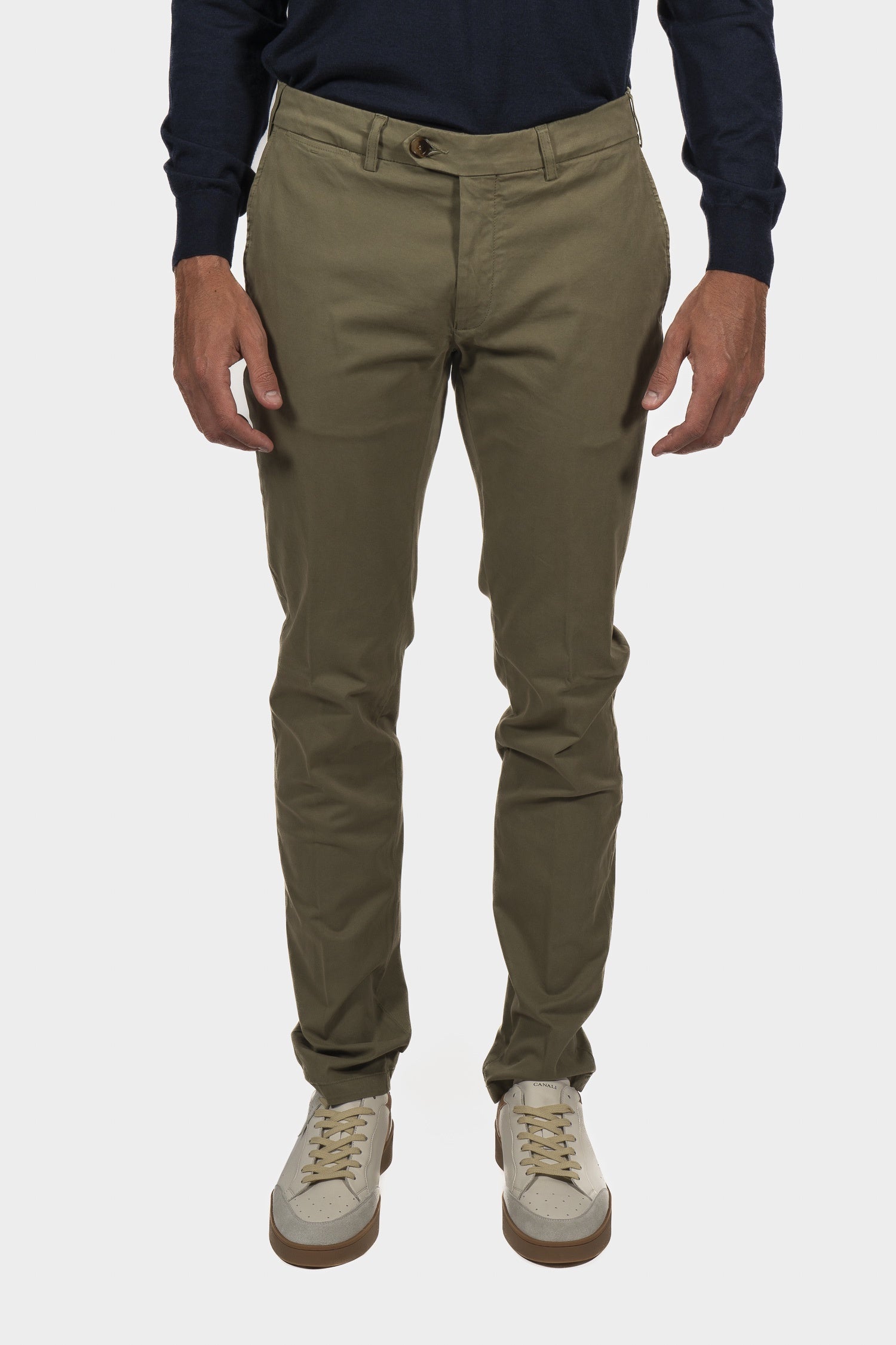 CANALI | Stretch Chino | Army Green