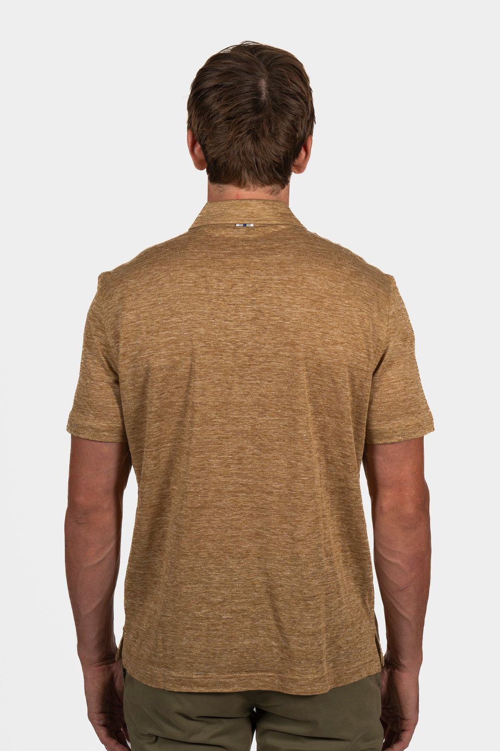 FEDELI | Zip Neck Polo | Camel