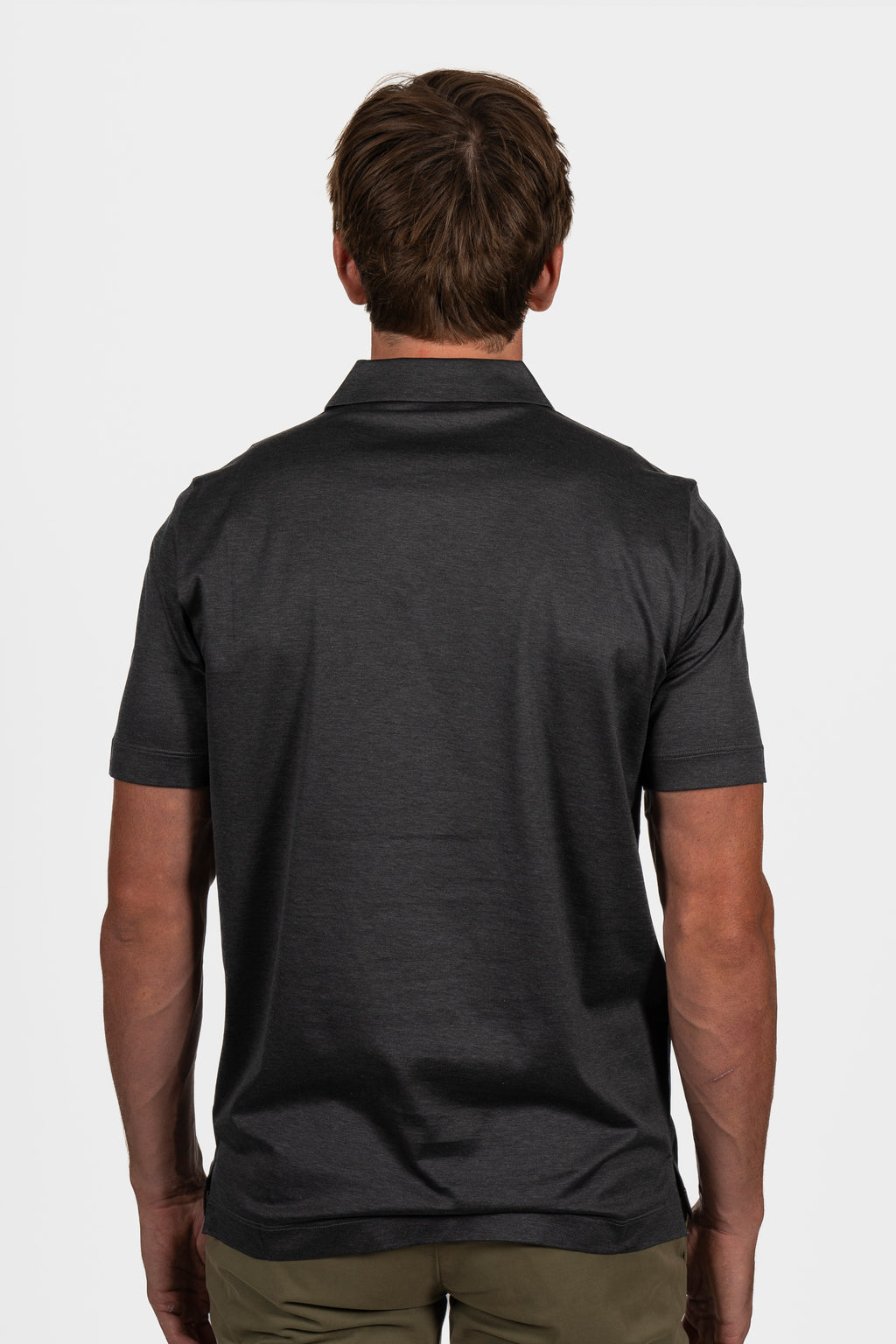 CANALI | 3-Button Polo | Charcoal