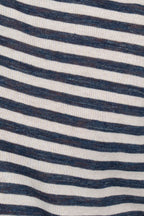 FEDELI | Striped Polo | Navy & White