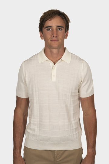 CANALI Cream Wool Polo