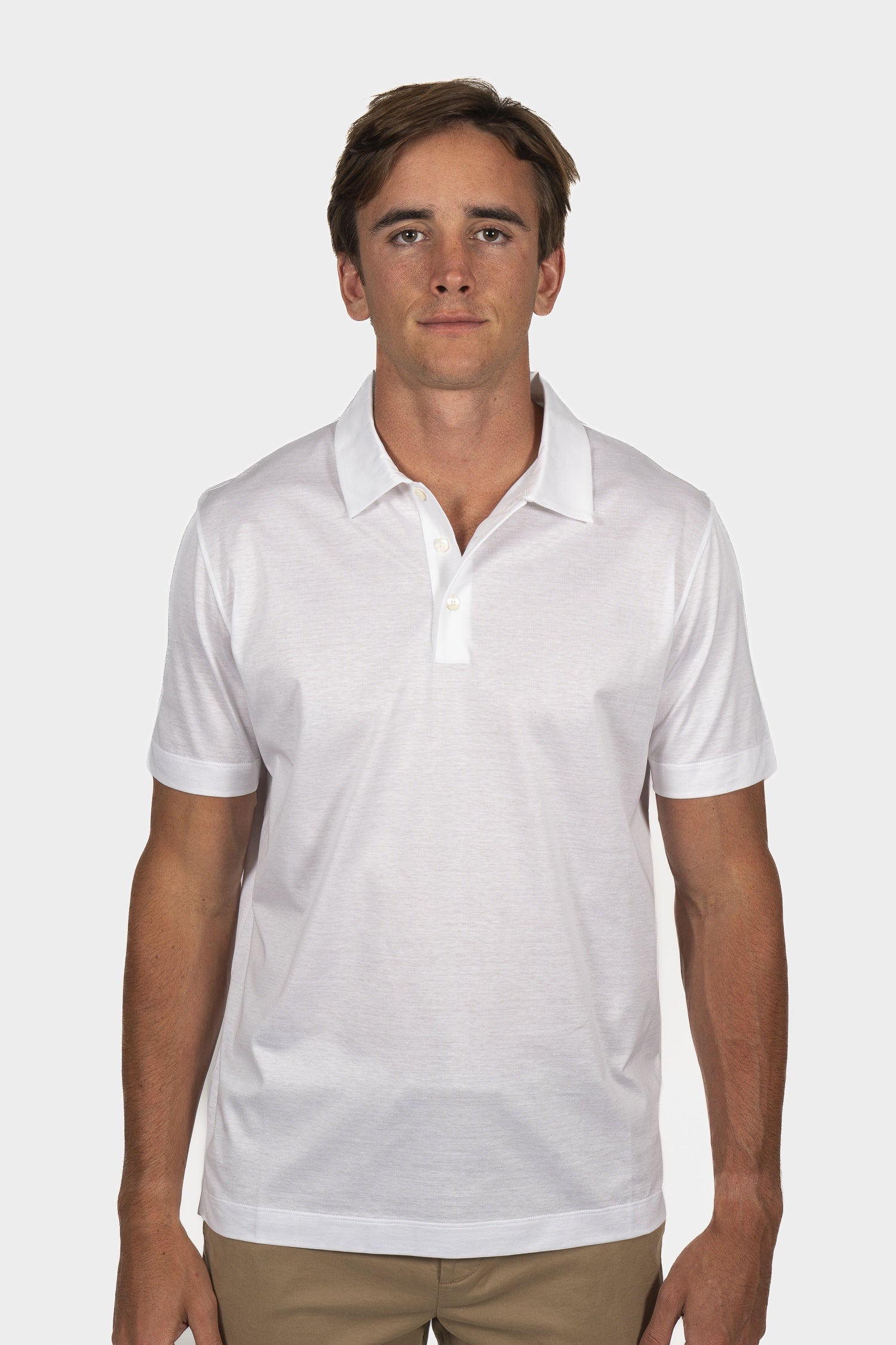 CANALI | 3-Button Polo | White