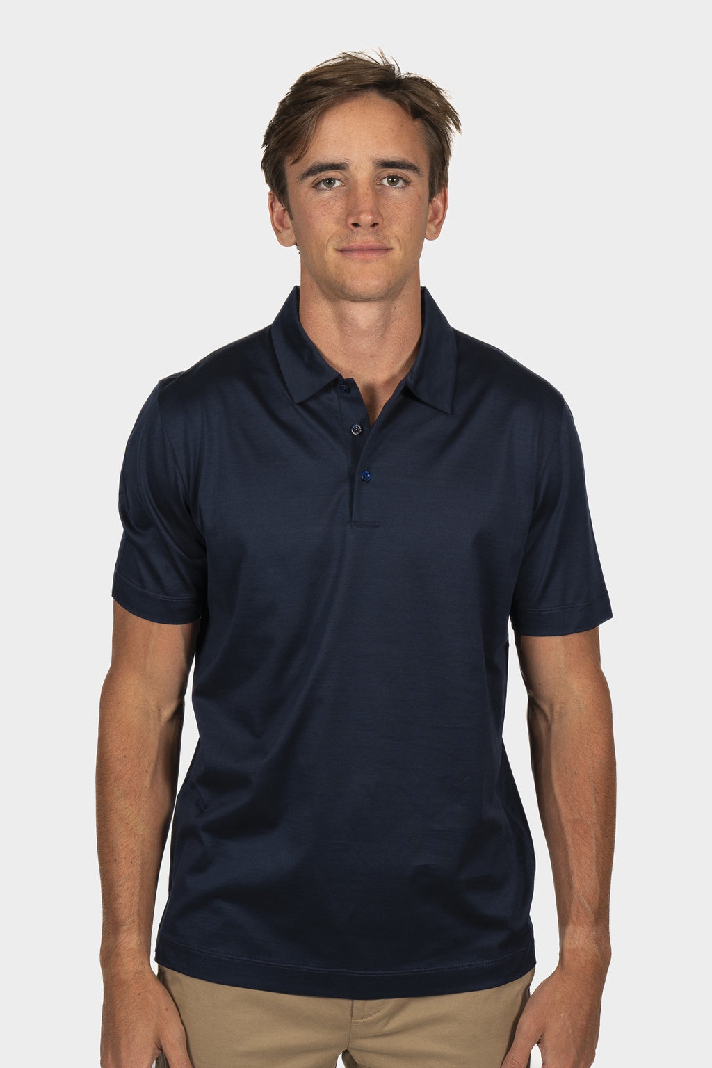 CANALI | 3-Button Polo | Navy