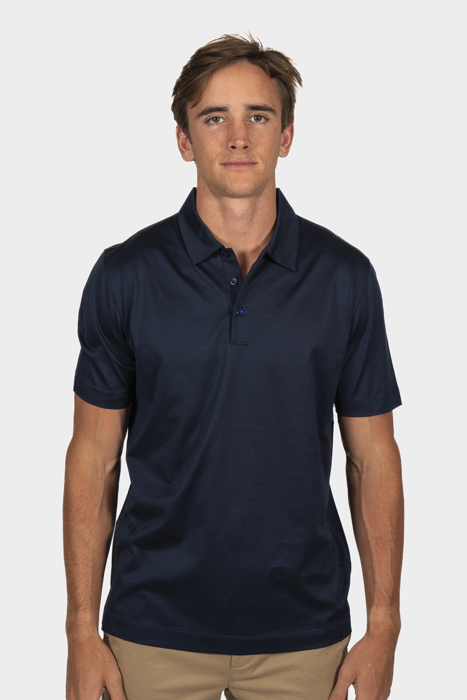 CANALI | 3-Button Polo | Navy