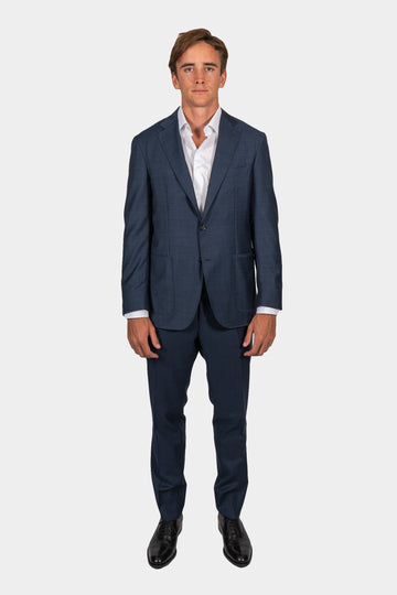 CANALI Navy & Black Small Check Suit