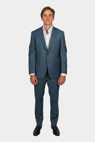 CANALI Blue & Green Two-Tone Suit