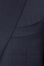 CANALI | Super 150 Check Suit | Navy